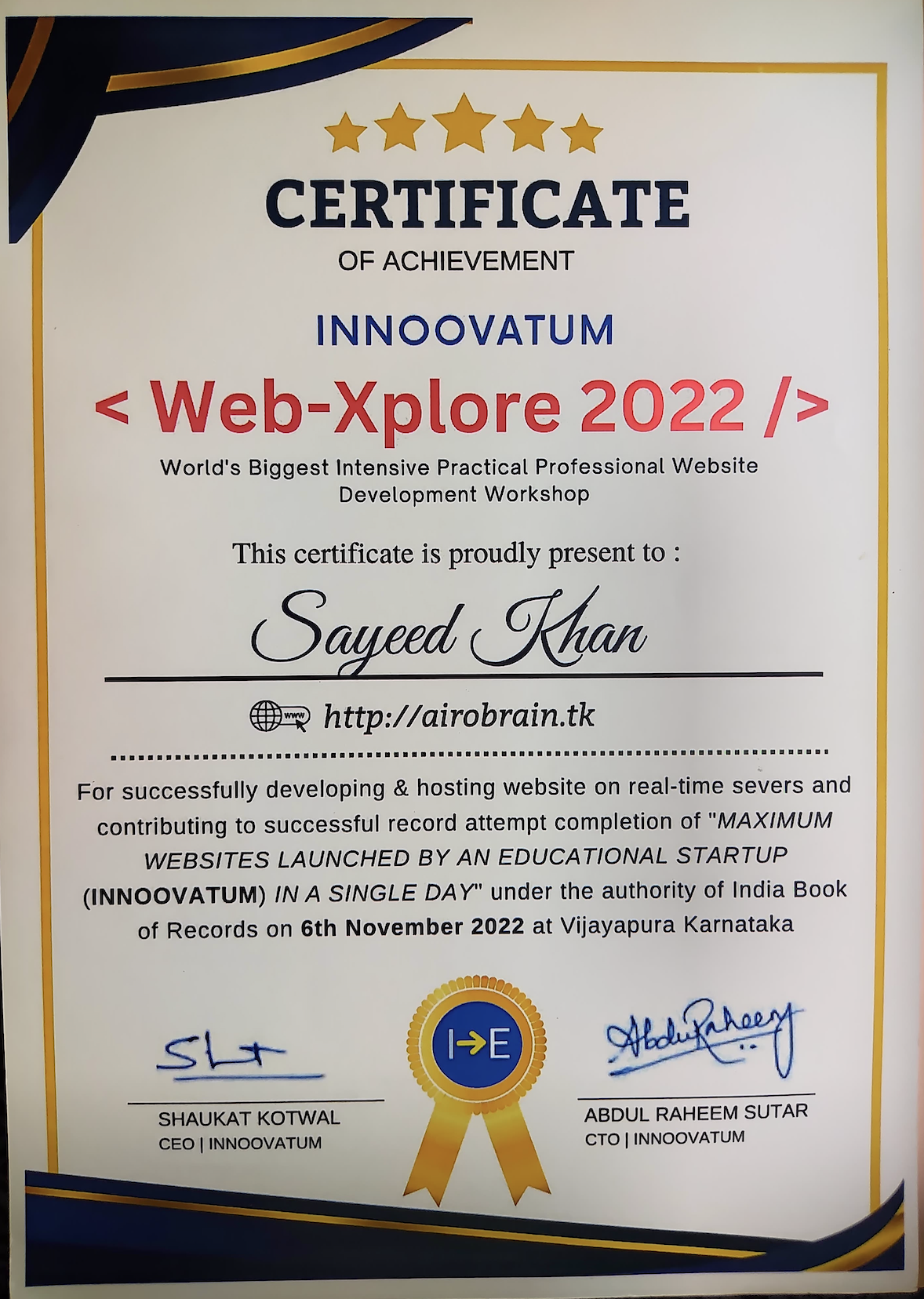 Certificate